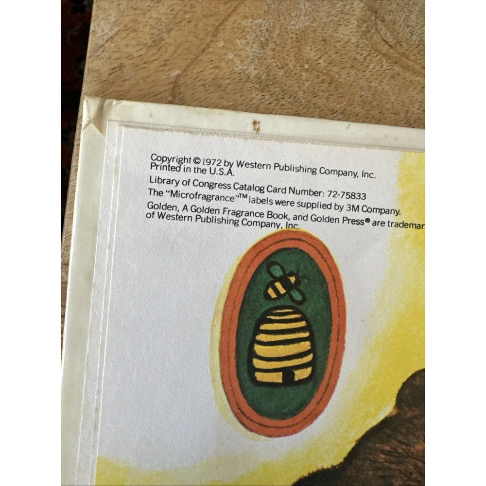 Vtg RARE 1972 Golden Scratch And Sniff Book Max The Nosey Bear Still SMELLS Fun! - Picture 4 of 13